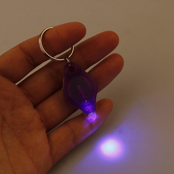 Mini super micro bright light LED camping ficklampa nyckelring ke Blue