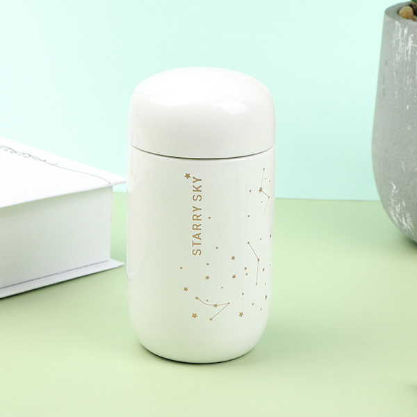 230 ml minificka termosflaska rostfritt stål resevakuum White