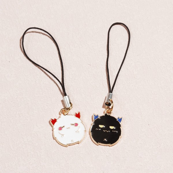 Cartoon Metal Anime Ghost Demon Phone Rep Keychain Lovers Mobi A4