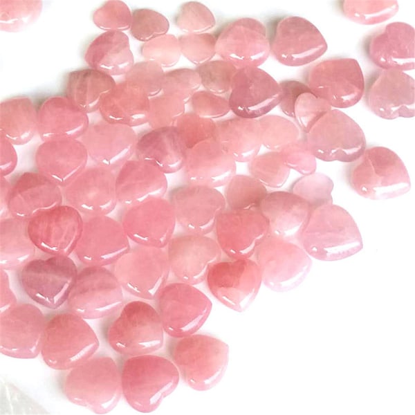 1 STK Rosa Healing Gemstone Fashion Palm Heart DIY Natural Rose Large