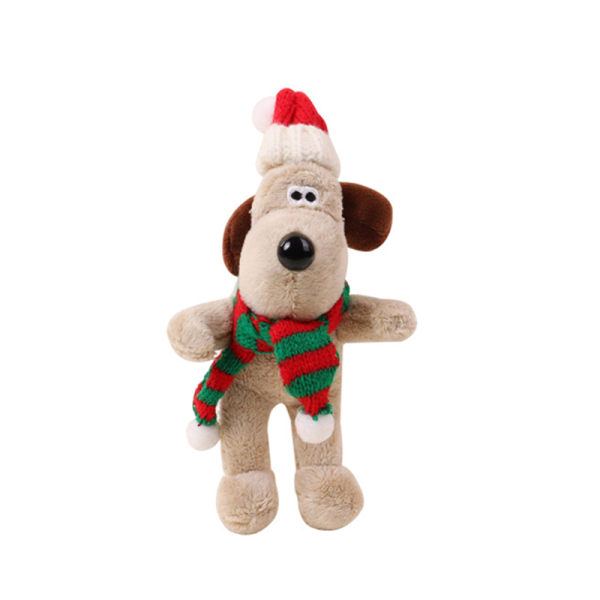 Christmas e Dog Plysch nyckelring Barnleksaker Ryggsäckshängningar Stuf A1