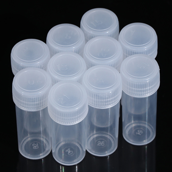 10 st 5 ml plastprovrörsflaskor Provbehållare med cap fo