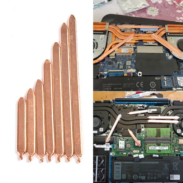 Kopparrör DIY Dator Laptop Kylning Notebook Värmerör Platt 12cm
