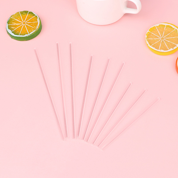 50 st Transparenta akrylstavar Återanvändbara Cake Pops Stick För 10cm