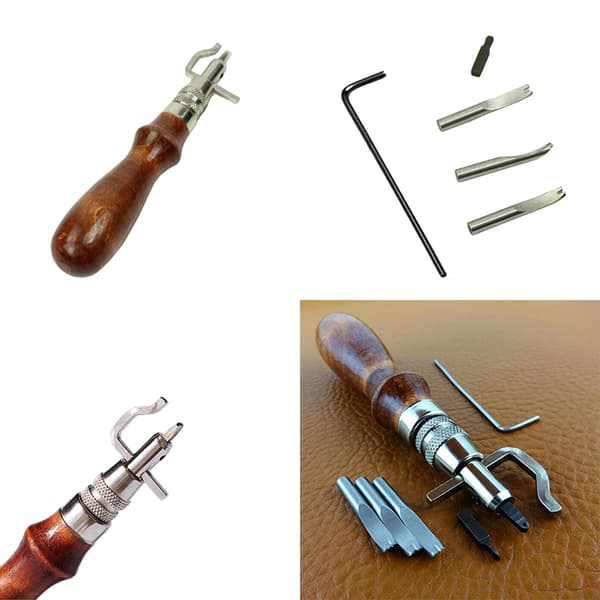 7 i 1 Multipurpose Leather Craft Tool Sy&Crease Läderkant