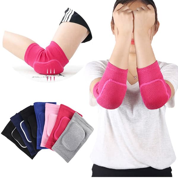 2 ST Elastiska armbågsskydd förtjockade svamparmbågsknäskydd Blue M