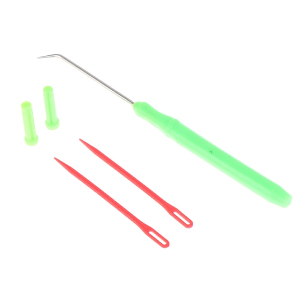 Rektangelhalsduk Stickvävsset Set Syscarfs DIY Craft Green