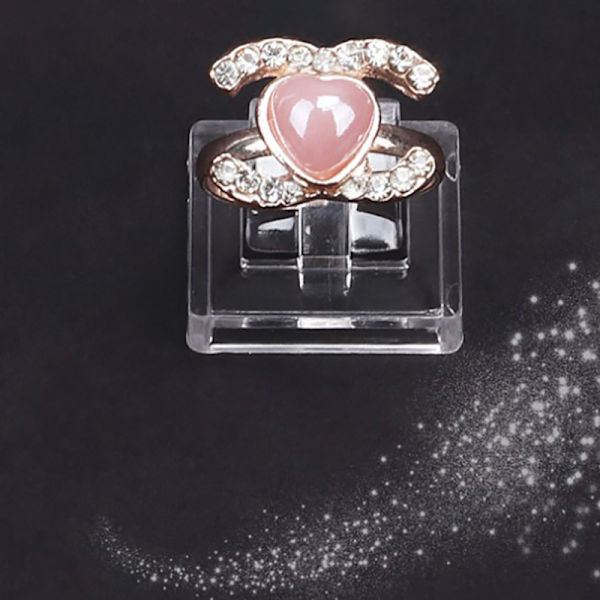10 ST Transparent Finger Ring Display Stand Hållare Smycken bricka A1