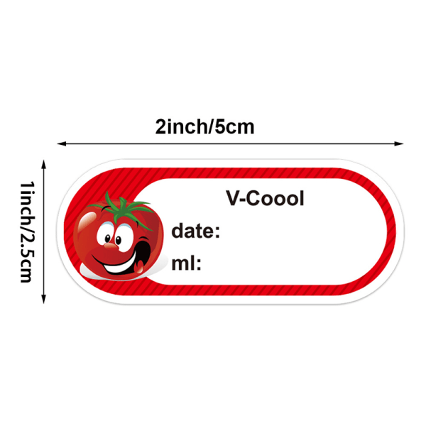 250 st/rulle Färg Fruktklistermärken Etiketter Köksklistermärken Juic