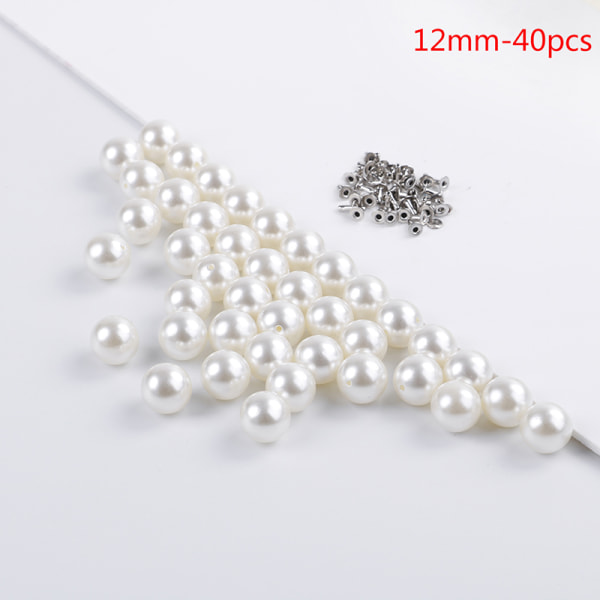 Pearl nitar knapp för tyg byxor hatt väska DIY hantverk dekor gar 12mm
