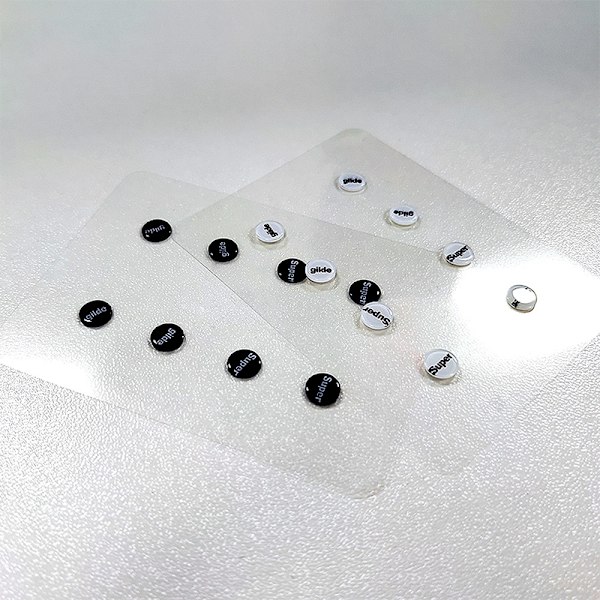 1-pack musskridskor i glas DIY Universal Dots Mouse Feet Pads St A2