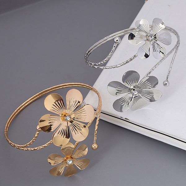 Bohemian Butterfly Leaf Charm Arm Chain Metal Hollow Out Geomet A1