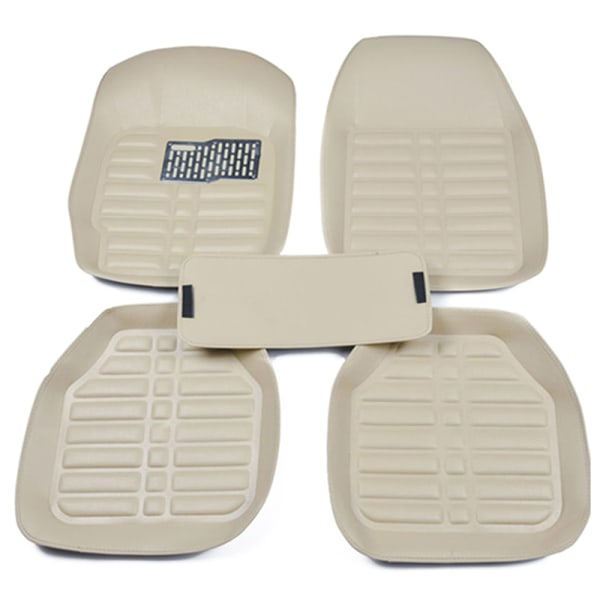 5 st Auto Golvmattor Fotmattor Mattor Bilstyling för Duster P Beige