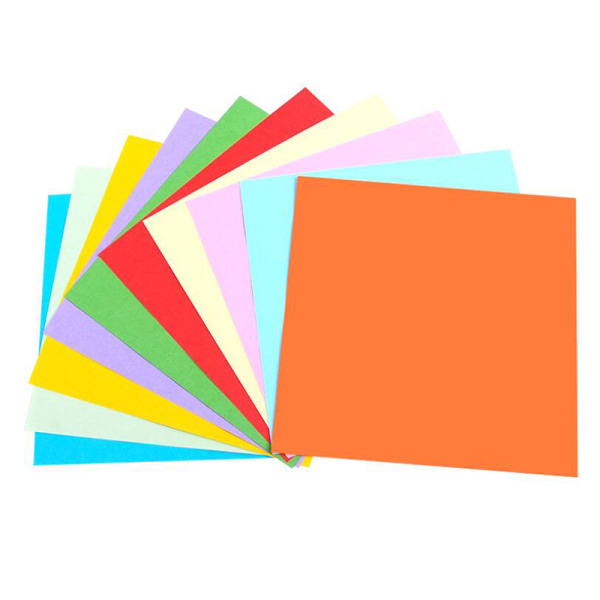 100 X 10 färger Origami-papper Dubbelsidigt, färgstarkt vikbart DIY 20*20CM