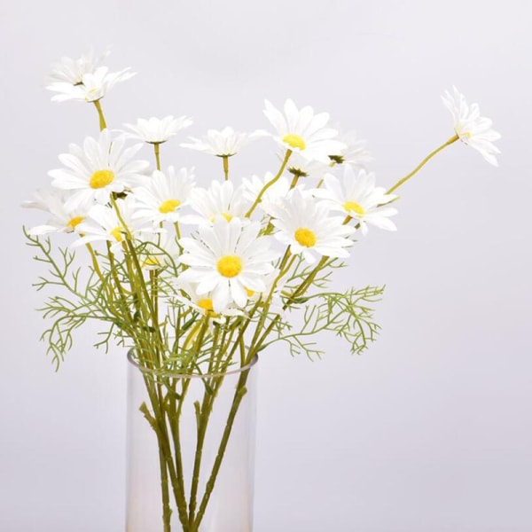 5 huvuden konstgjorda tusensköna blommor kamomillblommor Bröllop Hom White