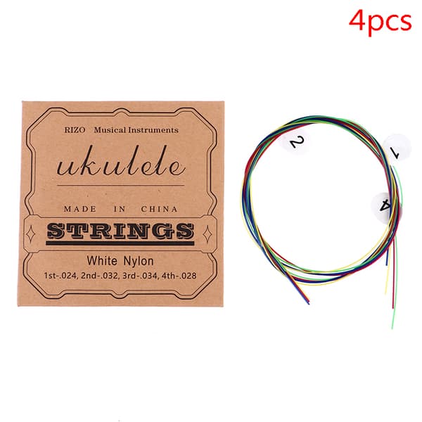 4 ST Ukulele gitarrsträngar Färgglada nylon för set Color--Retail pack