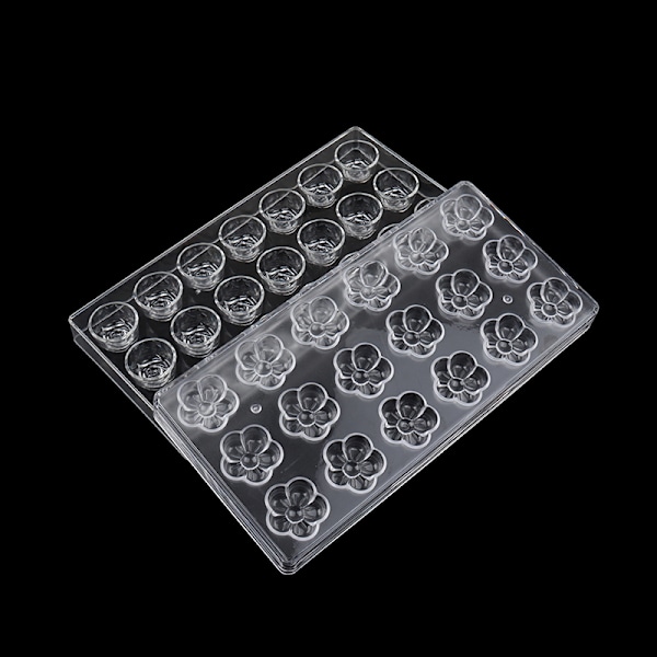 3D Choklad Godis Bars Molds Bricka Plast Form Blommor Bakning E