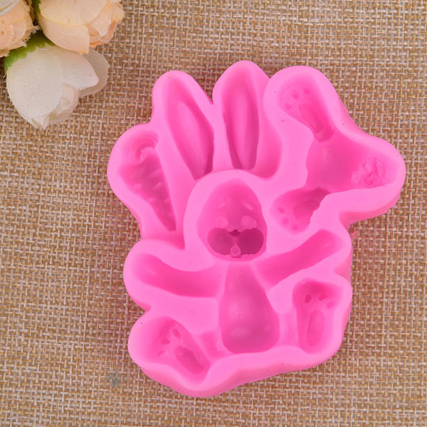 3D Easter Bunny Silikon Molds Cupcake Tools S