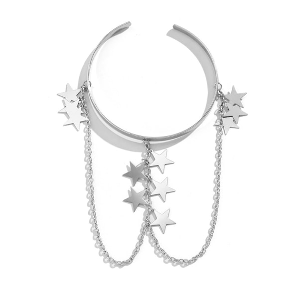 Bohemian metall tofs hängen överarm manschett armring kvinnor Fash C2