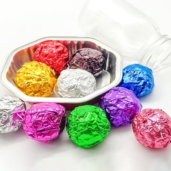 100st Folie Godis Paket Papper Choklad Aluminium Godis Socker Rose red