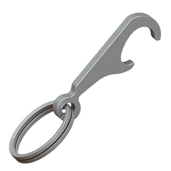 TC4 Titanium Alloy Creative Mini Beer Flasköppnare Nyckelring wi