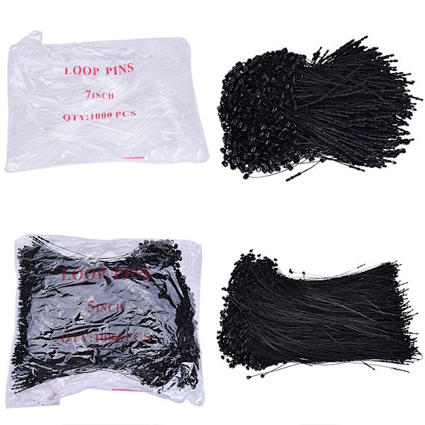 1000 st/lot Loop Plastic Tag Bands Fästelement Säkerhet Loop Snap Clear 7