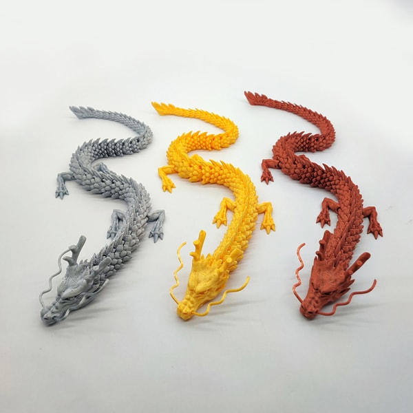 Collection Ornament Movable ed Dragon Statue 3D Printed Flexibl B9