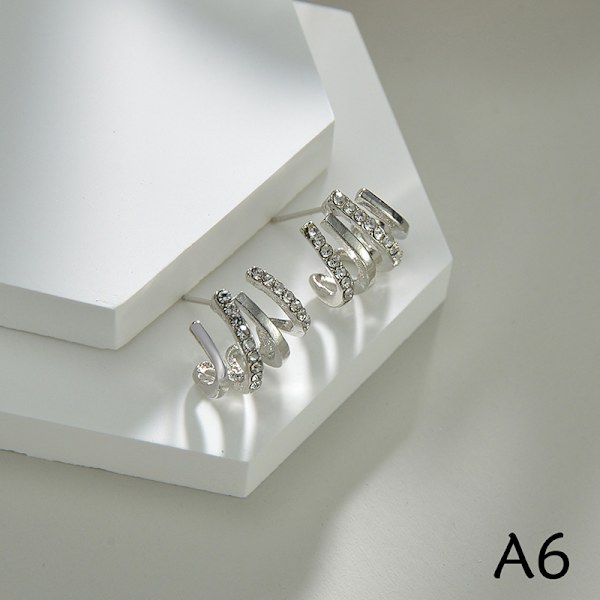 1 par Claws Stud Örhänge Snygg Micro Inlaid Zircon Earring Je A6