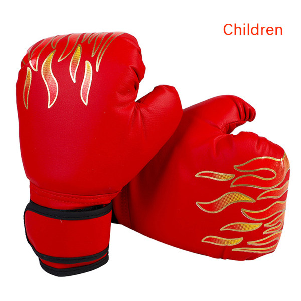 Boxningshandskar för barn Läder Kick Boxningshandskar Skyddshandske Red children