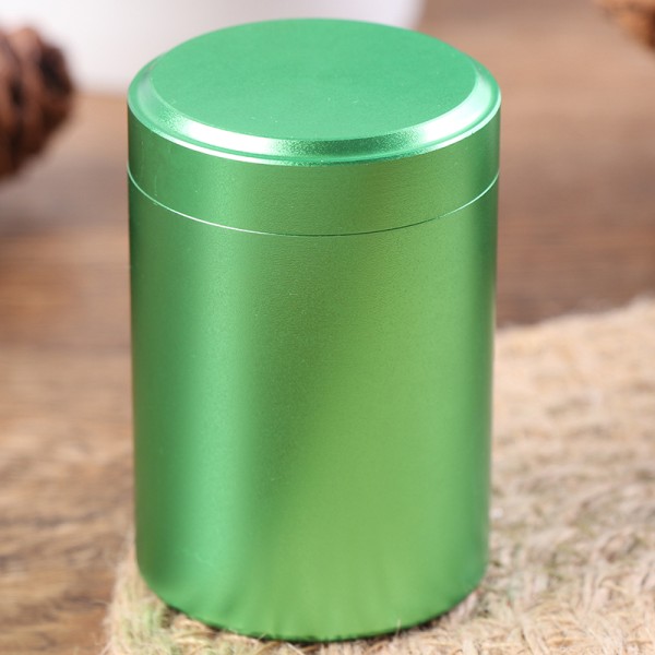 Mini Metal Box Förvaring Aluminium Te Can Travel Portable Burk Sug Green