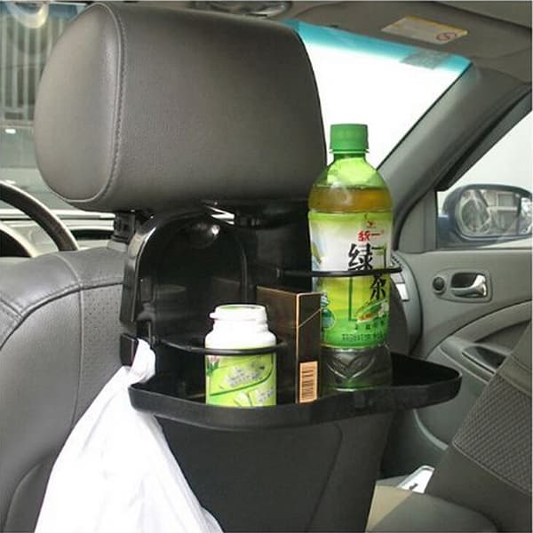 Hot New Folding Auto Bil Baksäte Bord Dryck Cup Brickhållare Black