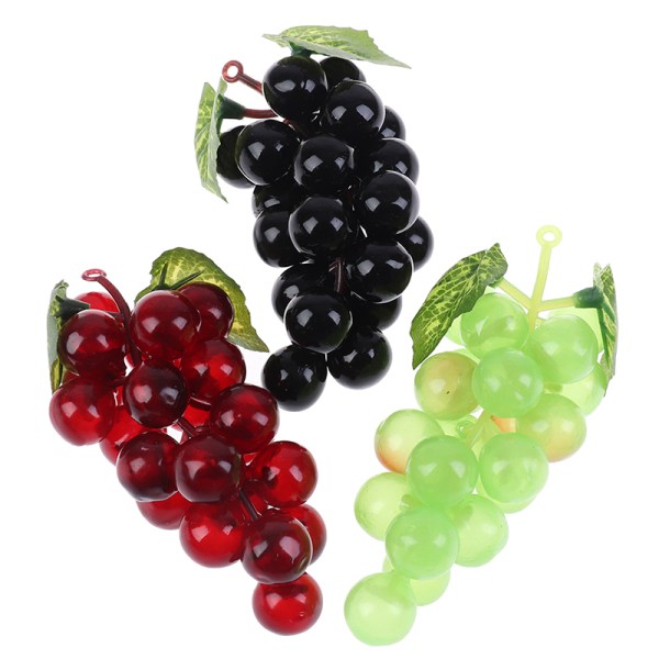 Real Touch Konstgjord frukt Druvor Plast Hemma Trädgård Bröllop Dark purple