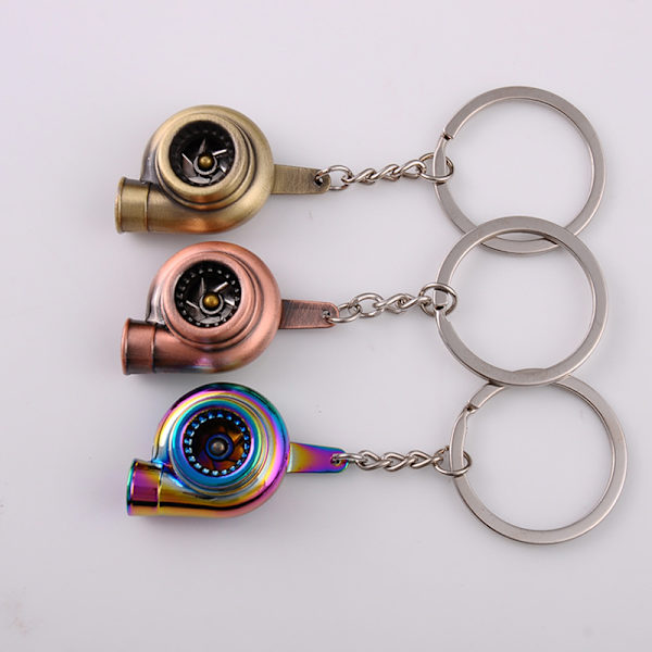 Mini Turbo Turbo Nyckelring Spinning Turbin Nyckelring colorful