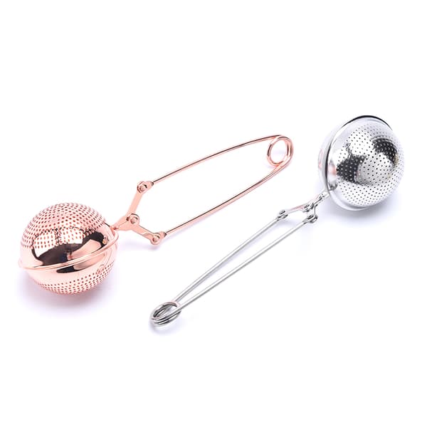 1 ST Te Infuser Rostfritt stål Sphere Tea Sil Kryddfilt Silver