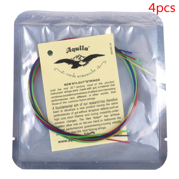 4 ST Ukulele gitarrsträngar Färgglada nylon för set Color--Bulk pack