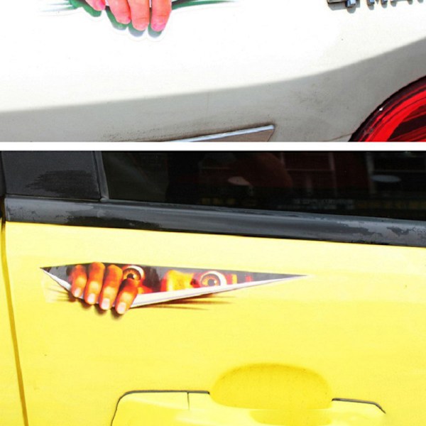 3D Cool Car Stick Creative Sticker Modified Decal Eyes Peeking A1