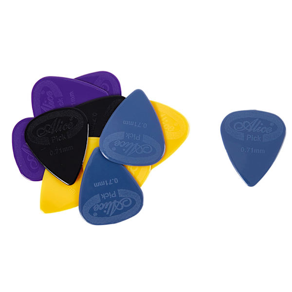 10 stycken Alice Guitar Pick Halkfri Nylon Mediator Akustisk El 0.71mm