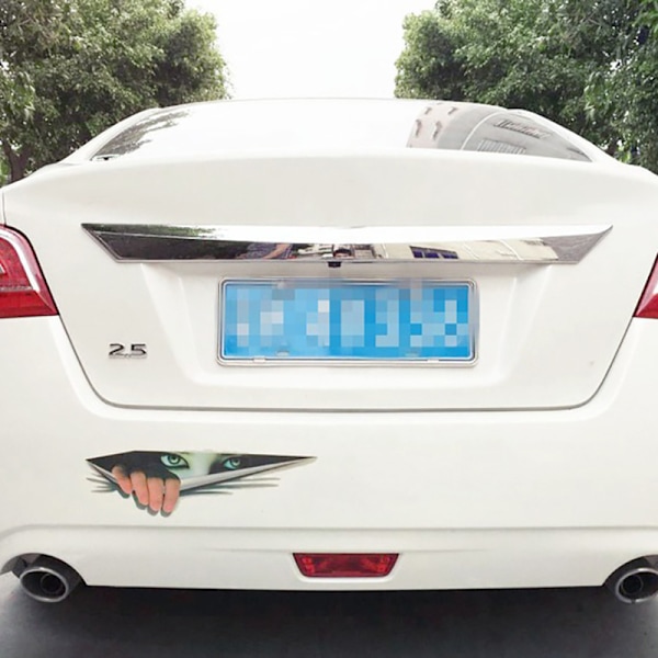3D Cool Car Stick Creative Sticker Modified Decal Eyes Peeking A2