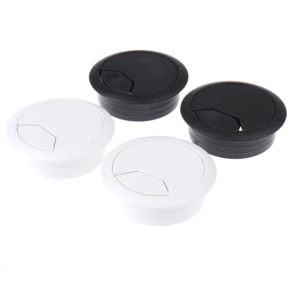 50 mm Datorbordsgenomföring Cap Cover Hål Utlopp Tråd Cab Black