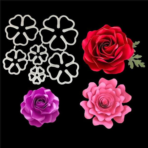 3D Rose flower ting Dies Stencils Scrapbooking Embossing DIY Cr