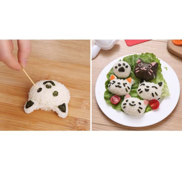 1 Set e Smile Cat Sushi Form Dekorera Smörgås DIY Tool