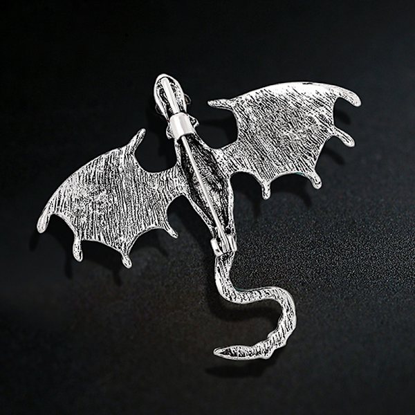 Mode Rhinestone Emalj Flying Dragon Broscher För Kvinnor Clot C