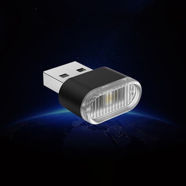1 PC USB LED-billjus Auto Interiör Atmosfär Ljus Dekorativ Blue