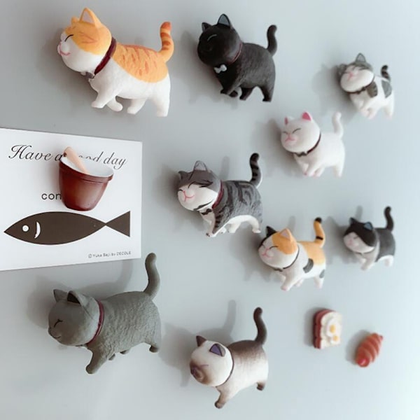 Creative 3D Mask Cat Kylskåpsmagneter Office Magnet Paste H A