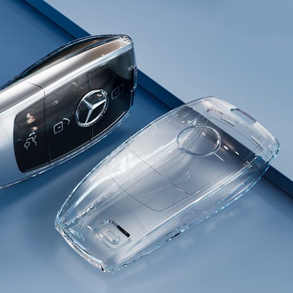 TPU Transparent Car Key Case Cover för Benz Class Key Shell Pr A1