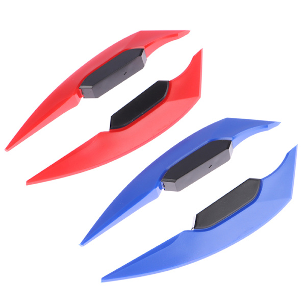 1Par Universal Motorcykel Winglet Aerodynamisk Spoiler Dynamic Gray