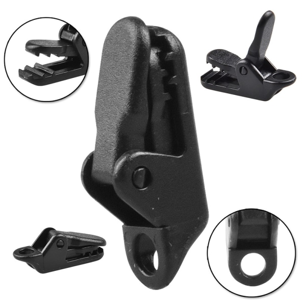 10st Markisklämma Tarpklämmor Snap Hangers Tält Camping Surviva Black 10pcs