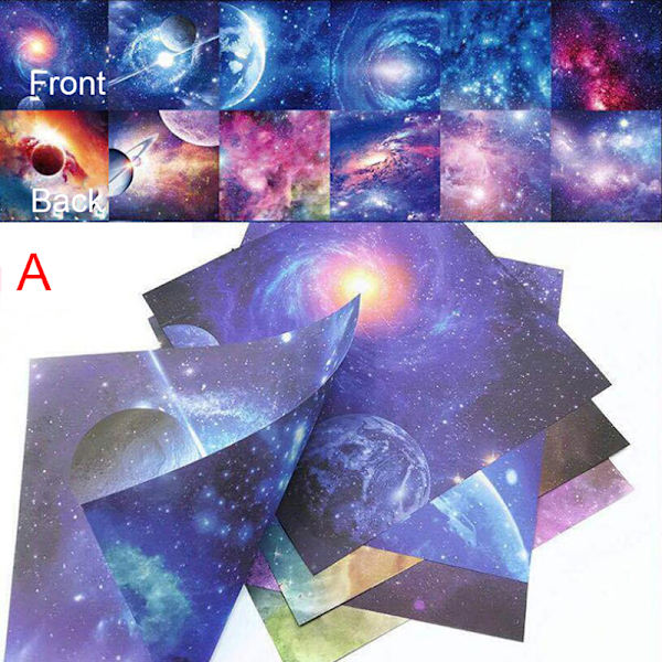 60/65 st Space Star Flower Origami Paper Dubbelsidig Vikning D C:60Pcs