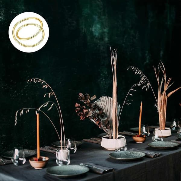 UrbanMingle 12 stk. guld - metalspiral, rustfrit stål, metalservietring til