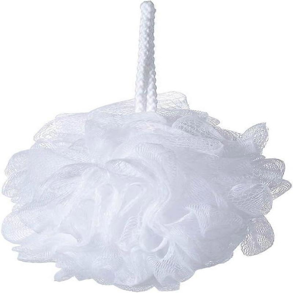 Bad Dusch Svamp Puffar Loofahs Vit Mesh Puff Duschpuff 6-pack